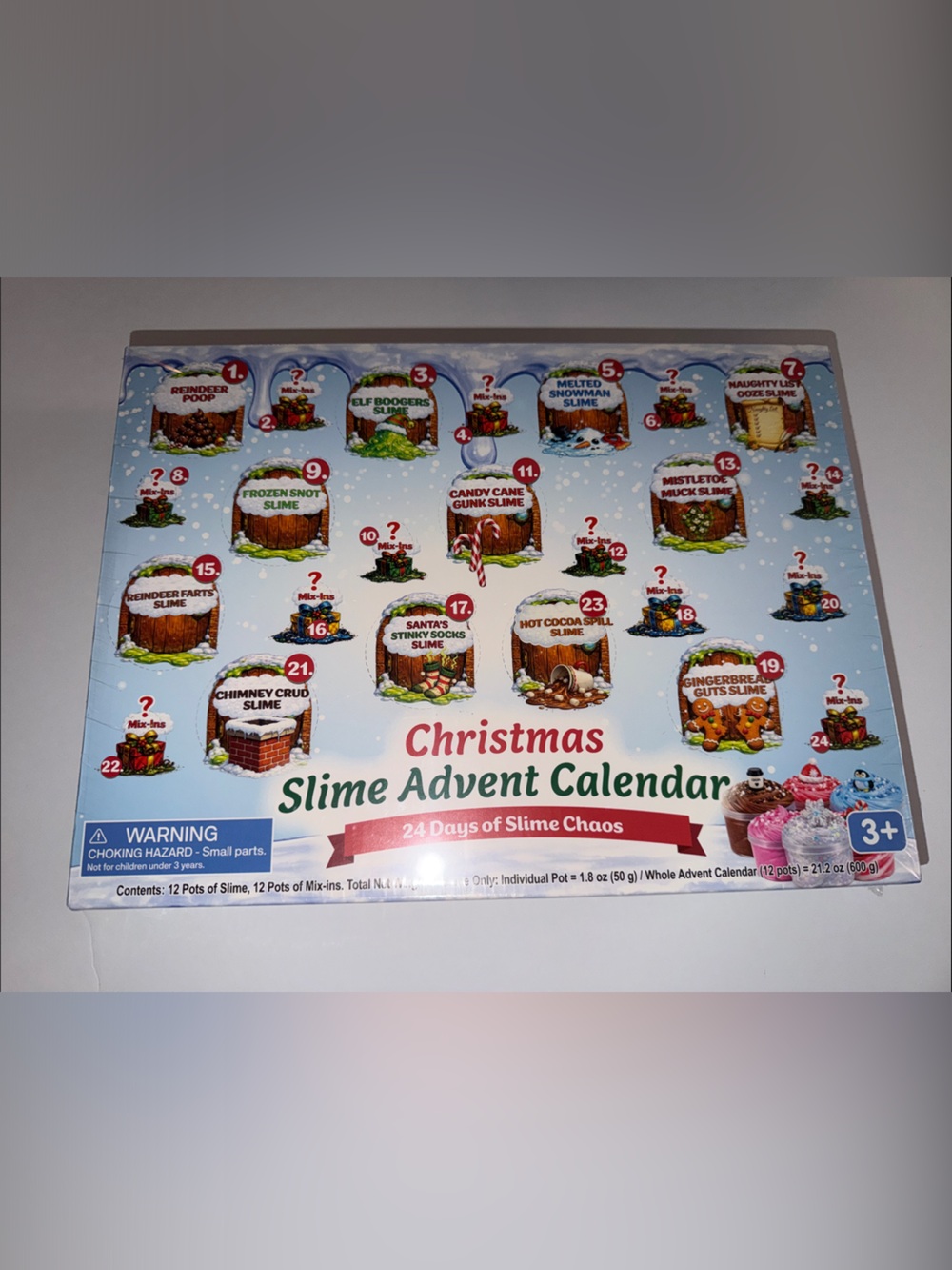 Christmas Slime Advent Calendar -  Holiday Slime Countdown